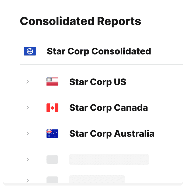 Consolidated and international consolidation reports in ScaleXP