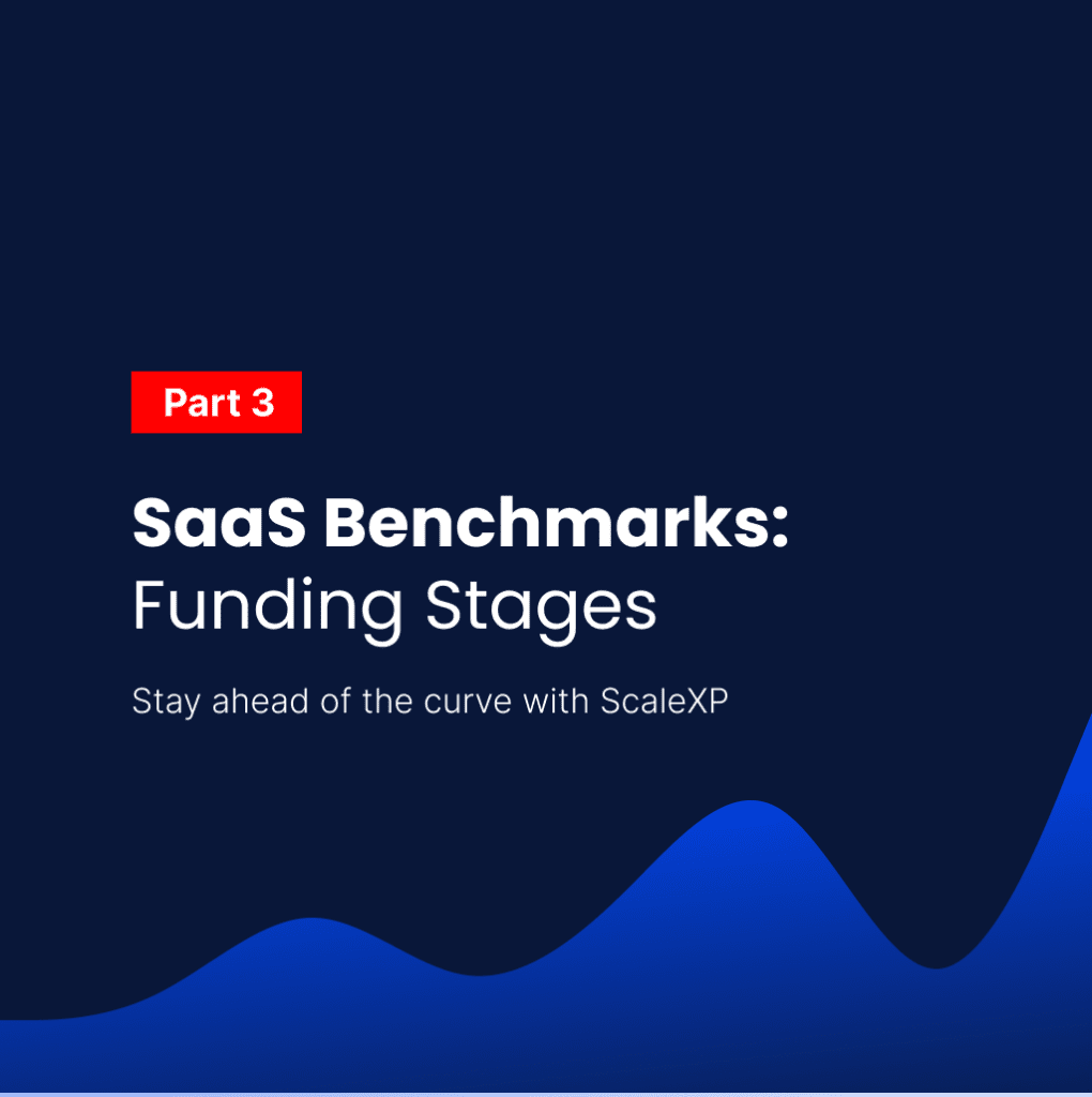 SaaS Benchmarks Part 1 - Funding Stages Payback banner that describes a article in a series of 6 for CFO SaaS Benchmarks.