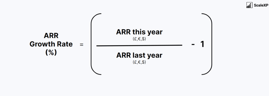 ARR Growth Rate Calulation Formula