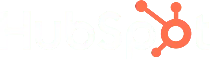 hubspot logo stylised in white and orange