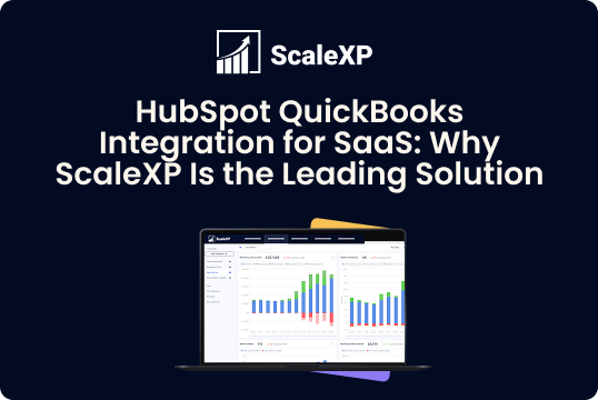 ScaleXP dashboard displaying financial data and analytics for HubSpot QuickBooks integration.